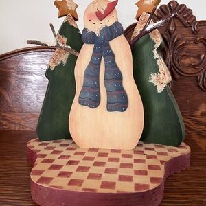 Charming Snowman with Blue Scarf Holiday Decor